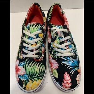 Women’s vans Hawaiian tropical floral size 7